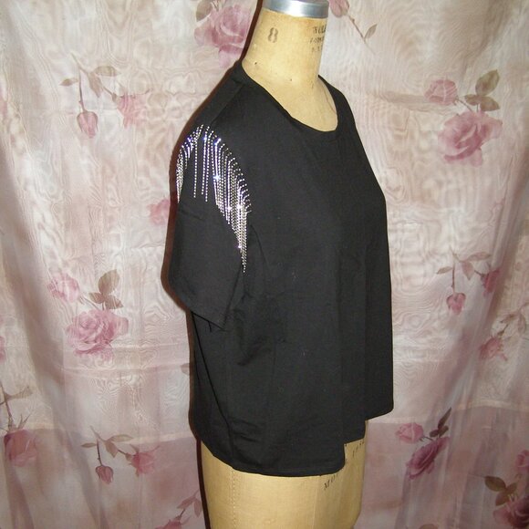 NWT size XL 10-12 Joie Gemstone fringe Sleeve Tee - Picture 3 of 9